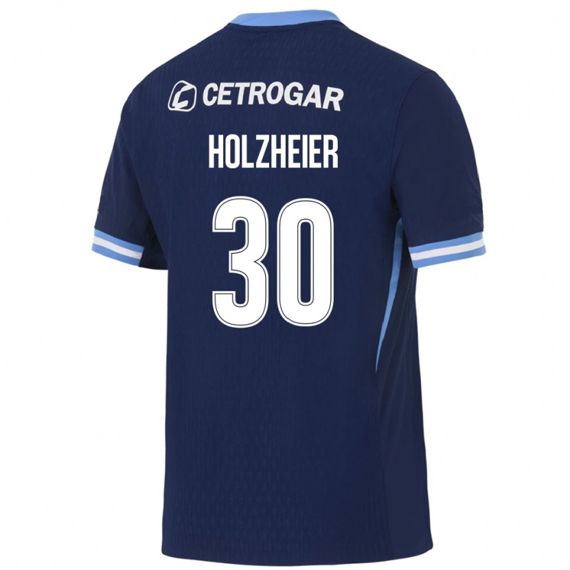 Danxen Børn Agostina Holzheier #30 Kongelig Blå Lyseblå Hvid Udebane Spillertrøjer 2026/27 Trøje T-Shirt