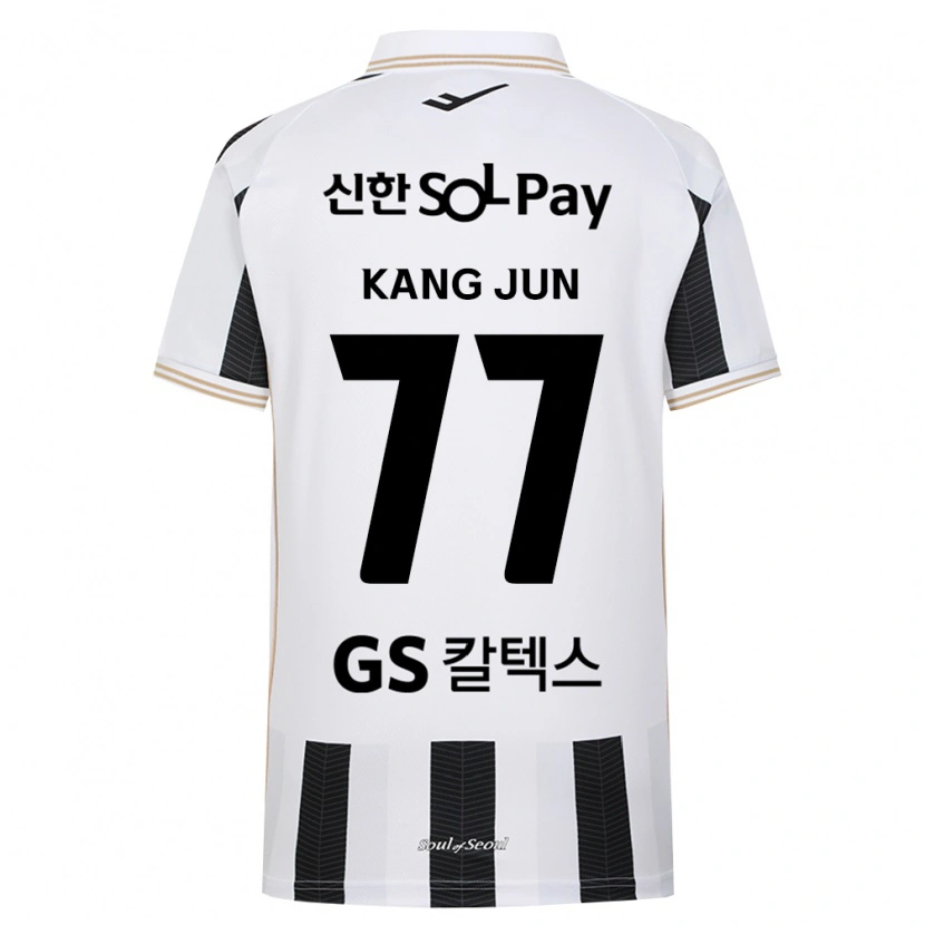 Danxen Børn Kang-Jun Kim #77 Sort Hvid Udebane Spillertrøjer 2026/27 Trøje T-Shirt