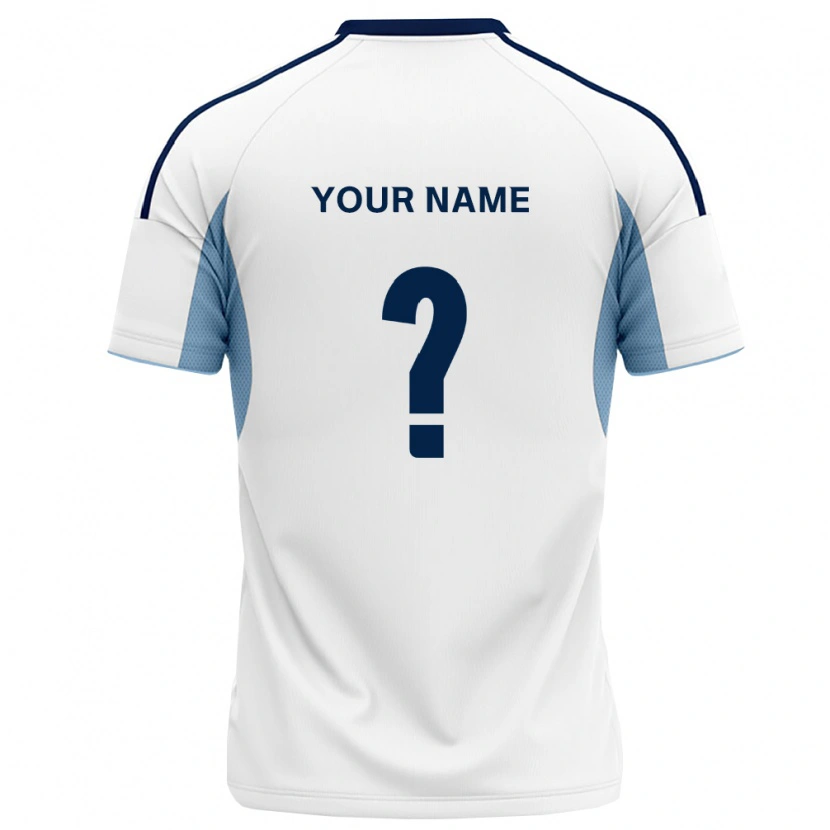 Danxen Børn Dit Navn #0 Kongelig Blå Hvid Udebane Spillertrøjer 2026/27 Trøje T-Shirt