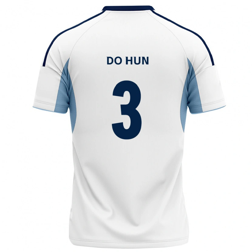 Danxen Børn Do-Hun Kim #3 Kongelig Blå Hvid Udebane Spillertrøjer 2026/27 Trøje T-Shirt