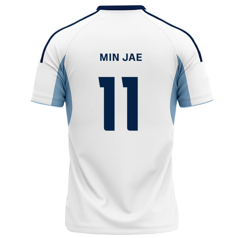 Danxen Børn Min-Jae Jo #11 Kongelig Blå Hvid Udebane Spillertrøjer 2026/27 Trøje T-Shirt