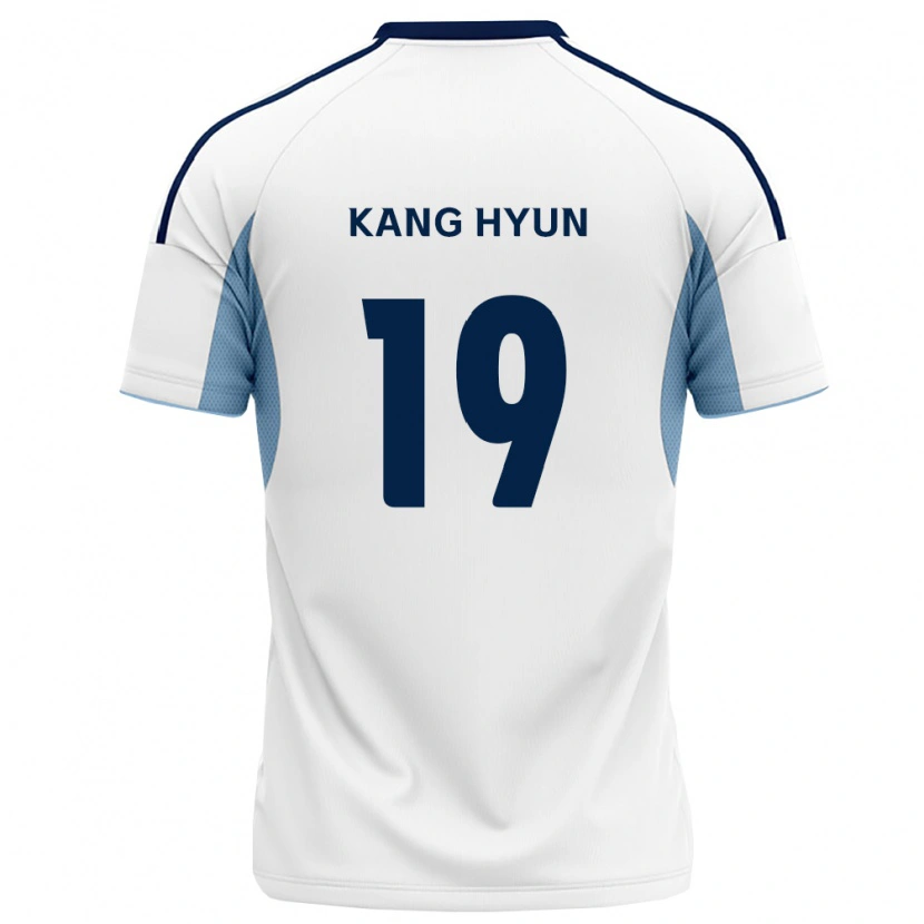 Danxen Børn Kang-Hyun Park #19 Kongelig Blå Hvid Udebane Spillertrøjer 2026/27 Trøje T-Shirt