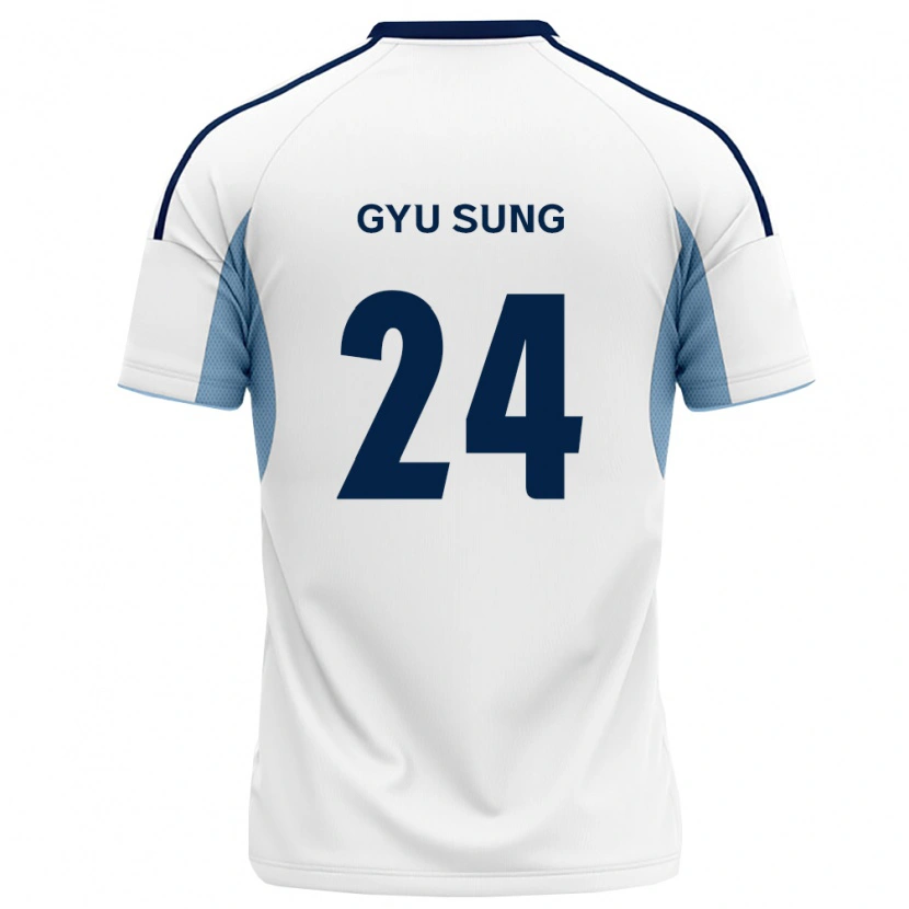 Danxen Børn Gyu-Sung Lee #24 Kongelig Blå Hvid Udebane Spillertrøjer 2026/27 Trøje T-Shirt