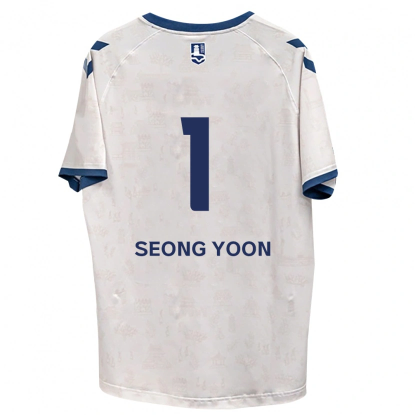 Danxen Børn Seong-Yoon Kim #1 Kongelig Blå Hvid Udebane Spillertrøjer 2026/27 Trøje T-Shirt