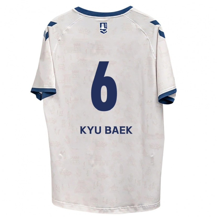 Danxen Børn Kyu-Baek Choi #6 Kongelig Blå Hvid Udebane Spillertrøjer 2026/27 Trøje T-Shirt