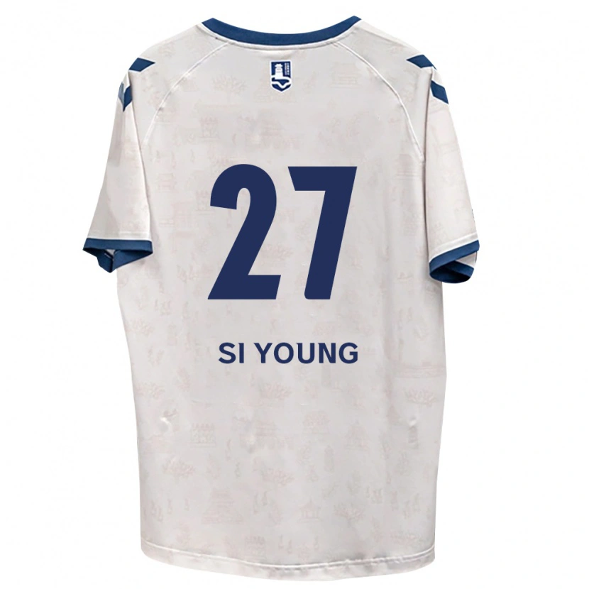 Danxen Børn Si-Young Lee #27 Kongelig Blå Hvid Udebane Spillertrøjer 2026/27 Trøje T-Shirt