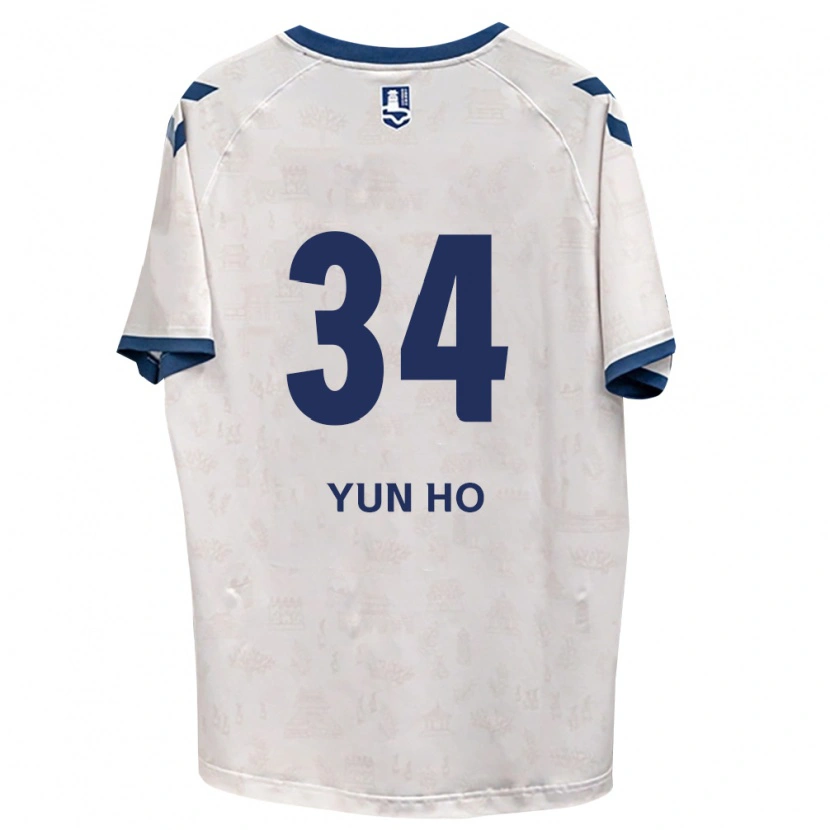 Danxen Børn Yun-Ho Jang #34 Kongelig Blå Hvid Udebane Spillertrøjer 2026/27 Trøje T-Shirt