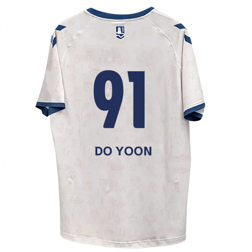 Danxen Børn Do-Yoon Kim #91 Kongelig Blå Hvid Udebane Spillertrøjer 2026/27 Trøje T-Shirt