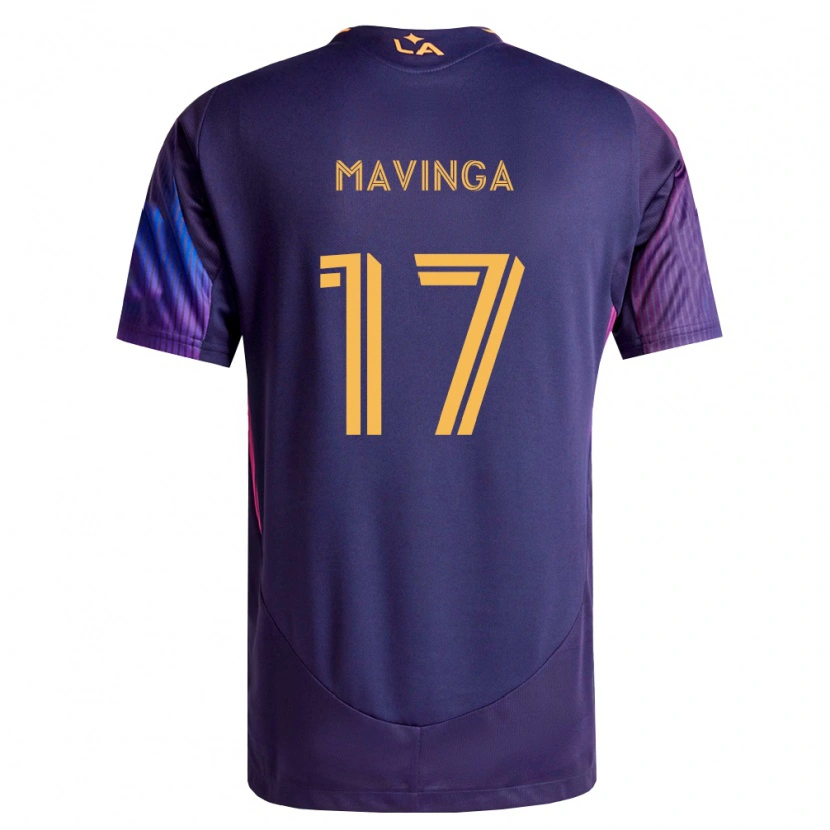 Danxen Børn Chris Mavinga #17 Dyb Lilla Gul Udebane Spillertrøjer 2026/27 Trøje T-Shirt