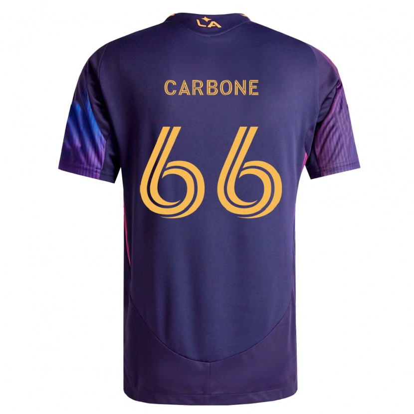 Danxen Børn Matteo Carbone #66 Dyb Lilla Gul Udebane Spillertrøjer 2026/27 Trøje T-Shirt