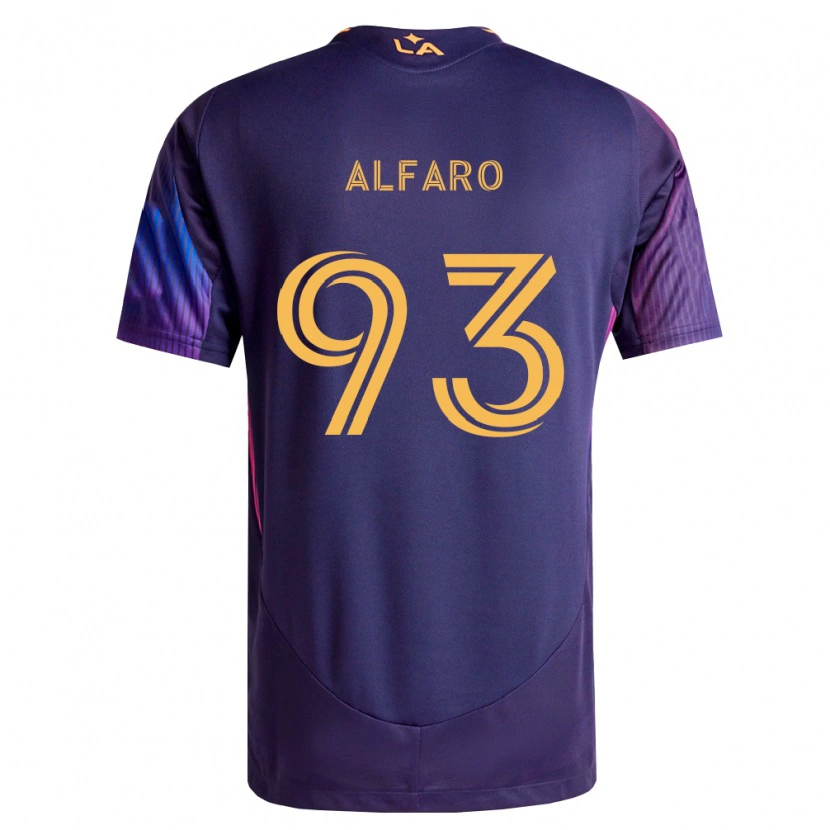 Danxen Børn Tony Alfaro #93 Dyb Lilla Gul Udebane Spillertrøjer 2026/27 Trøje T-Shirt