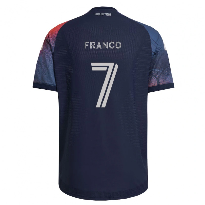 Danxen Børn Iván Franco #7 Dyb Blå Hvid Orange Udebane Spillertrøjer 2026/27 Trøje T-Shirt