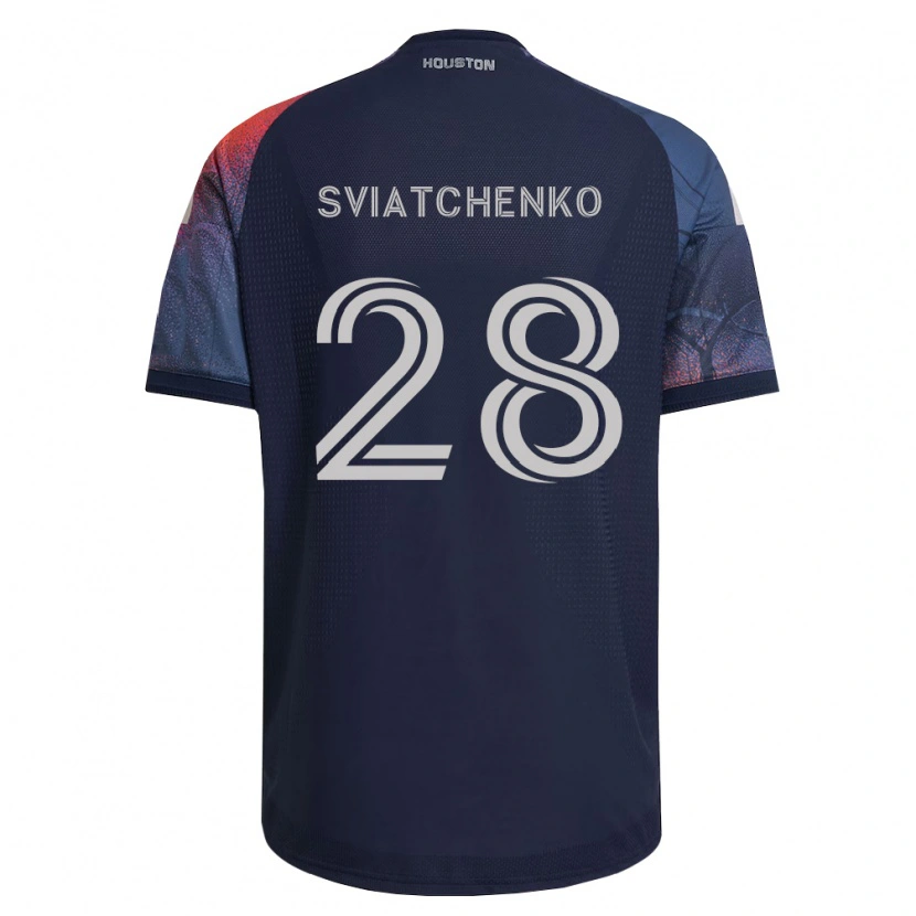 Danxen Børn Erik Sviatchenko #28 Dyb Blå Hvid Orange Udebane Spillertrøjer 2026/27 Trøje T-Shirt