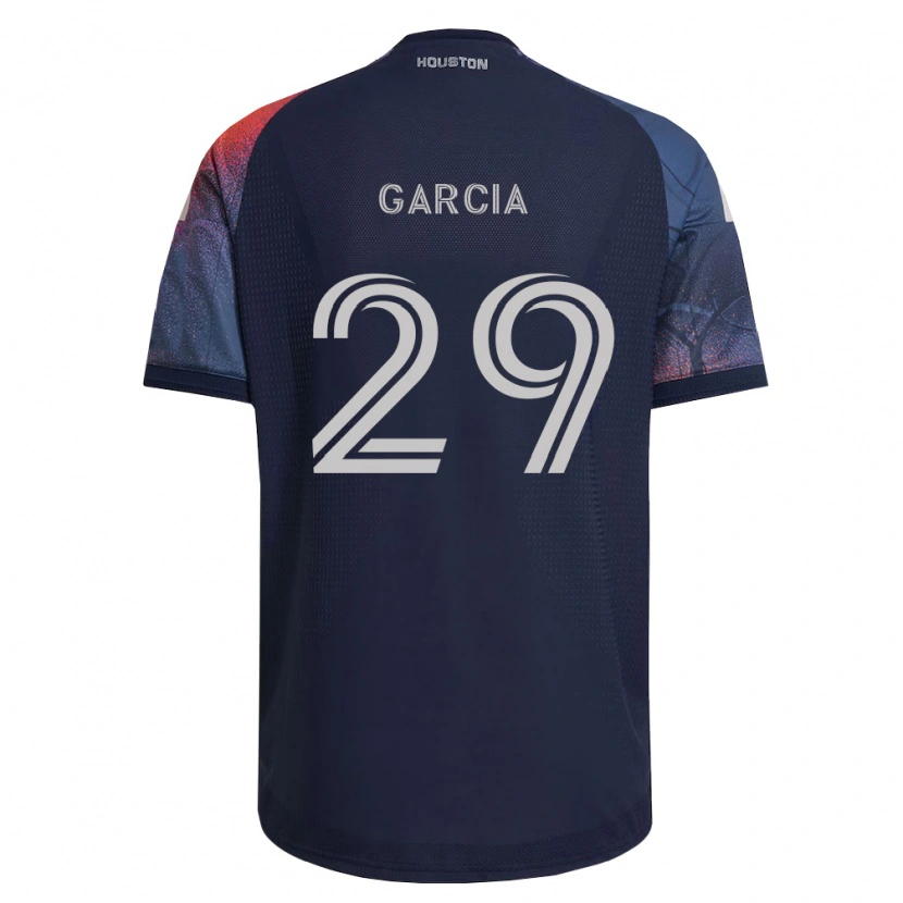 Danxen Børn David Garcia #29 Dyb Blå Hvid Orange Udebane Spillertrøjer 2026/27 Trøje T-Shirt