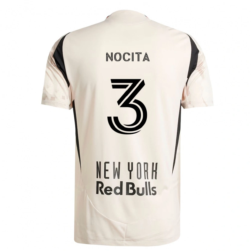 Danxen Børn Matthew Nocita #3 Råhvid Rød Sort Udebane Spillertrøjer 2026/27 Trøje T-Shirt