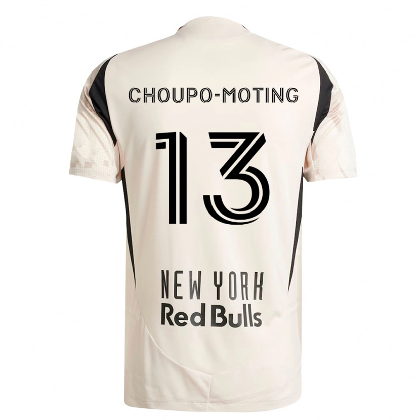 Danxen Børn Eric-Maxim Choupo-Moting #13 Råhvid Rød Sort Udebane Spillertrøjer 2026/27 Trøje T-Shirt