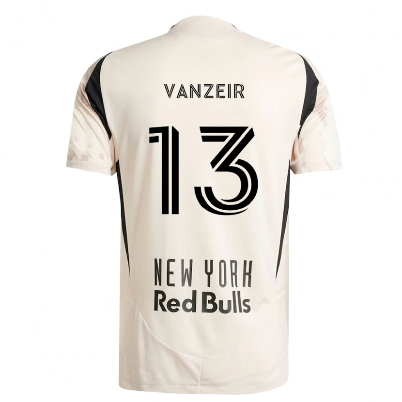Danxen Børn Dante Vanzeir #13 Råhvid Rød Sort Udebane Spillertrøjer 2026/27 Trøje T-Shirt