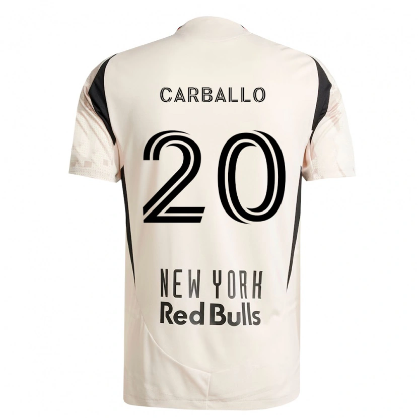 Danxen Børn Felipe Carballo #20 Råhvid Rød Sort Udebane Spillertrøjer 2026/27 Trøje T-Shirt