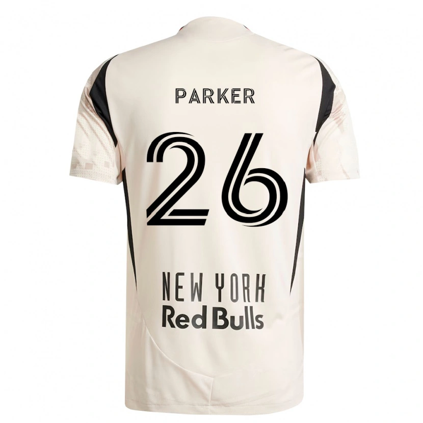 Danxen Børn Tim Parker #26 Råhvid Rød Sort Udebane Spillertrøjer 2026/27 Trøje T-Shirt