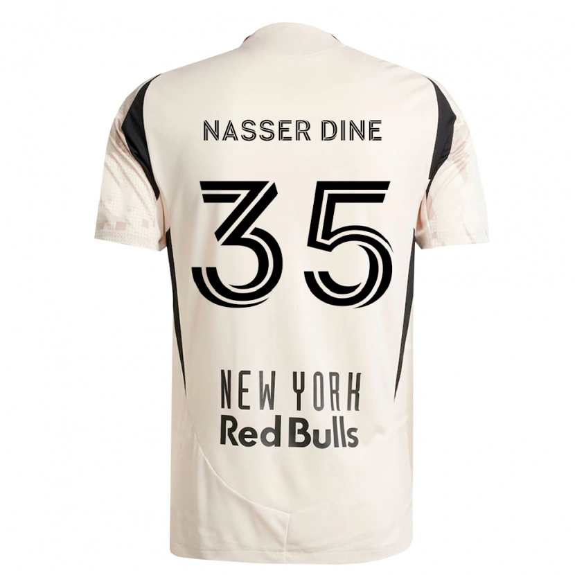 Danxen Børn Abdellahi Nasser Dine #35 Råhvid Rød Sort Udebane Spillertrøjer 2026/27 Trøje T-Shirt