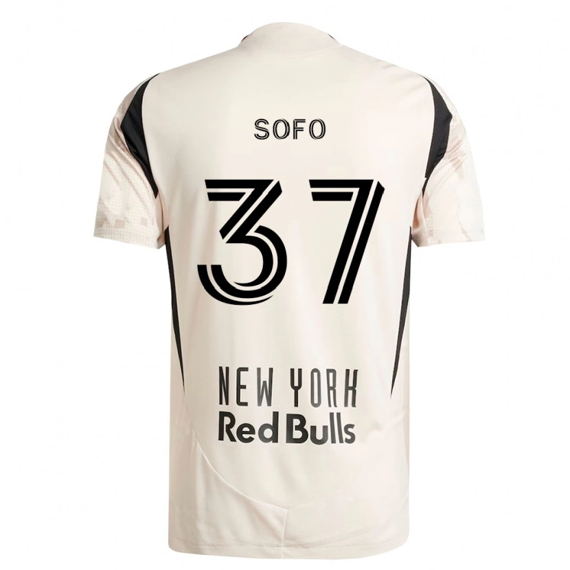 Danxen Børn Mohammed Sofo #37 Råhvid Rød Sort Udebane Spillertrøjer 2026/27 Trøje T-Shirt