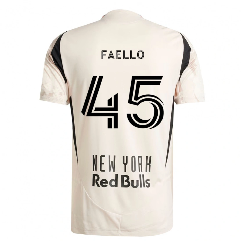 Danxen Børn Connor Faello #45 Råhvid Rød Sort Udebane Spillertrøjer 2026/27 Trøje T-Shirt