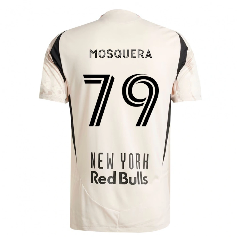 Danxen Børn Rafael Mosquera #79 Råhvid Rød Sort Udebane Spillertrøjer 2026/27 Trøje T-Shirt