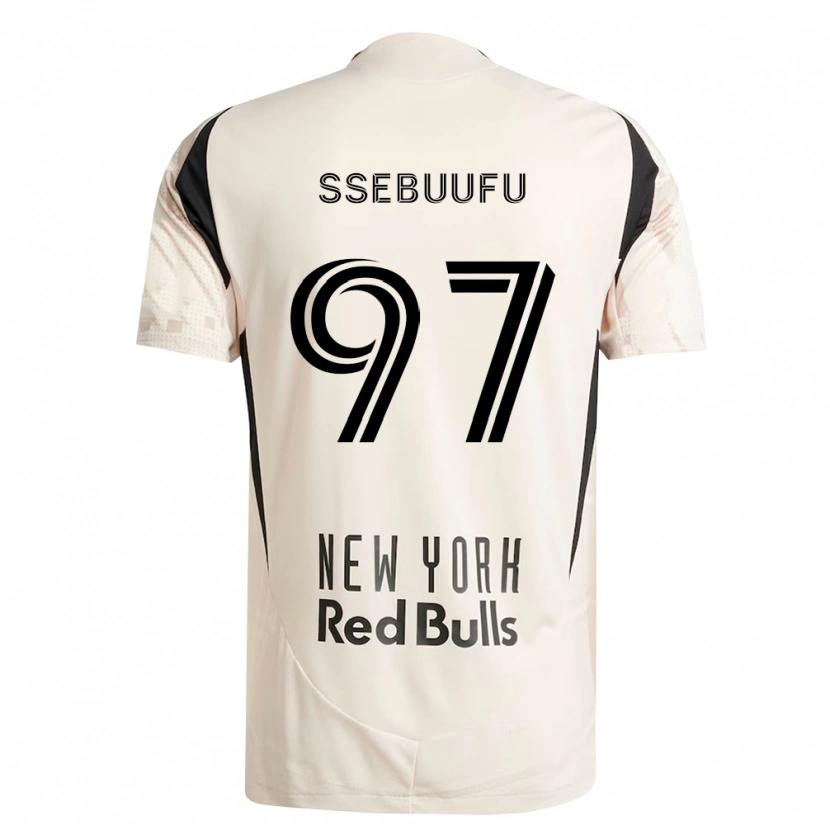 Danxen Børn Frank Ssebuufu #97 Råhvid Rød Sort Udebane Spillertrøjer 2026/27 Trøje T-Shirt