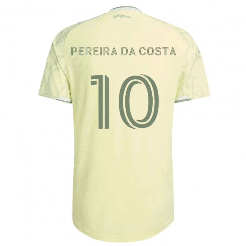 Danxen Børn David Da Costa #10 Beige Hvid Udebane Spillertrøjer 2026/27 Trøje T-Shirt
