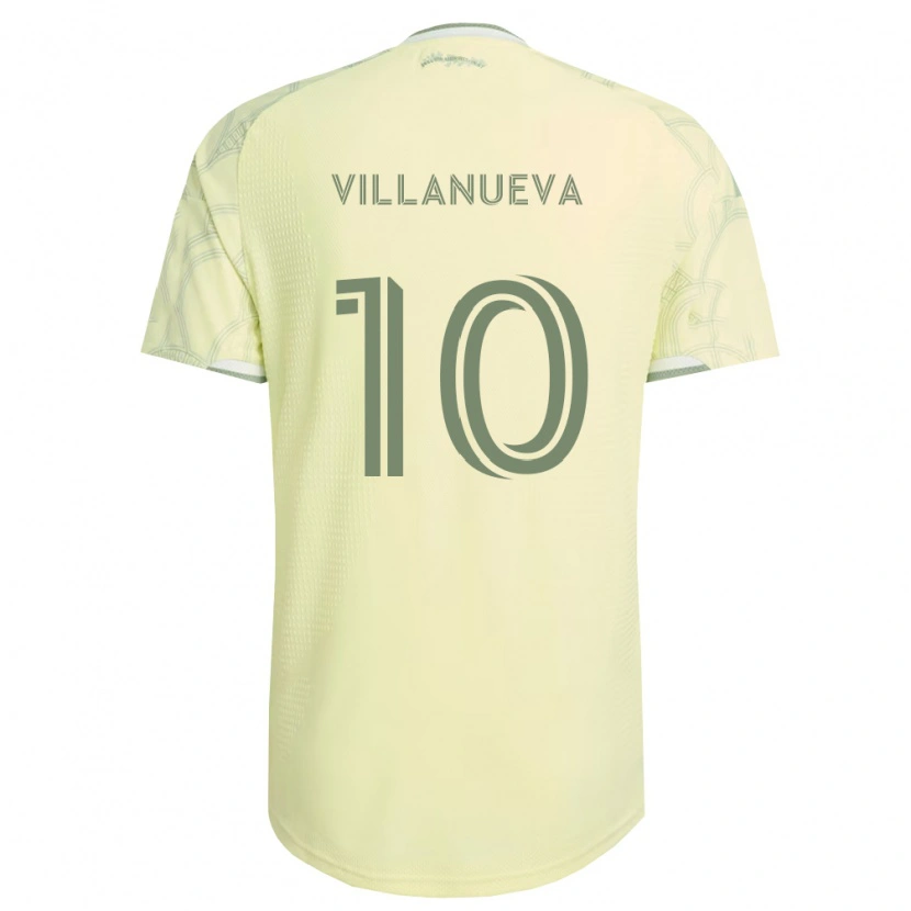 Danxen Børn Jordan Villanueva #10 Beige Hvid Udebane Spillertrøjer 2026/27 Trøje T-Shirt