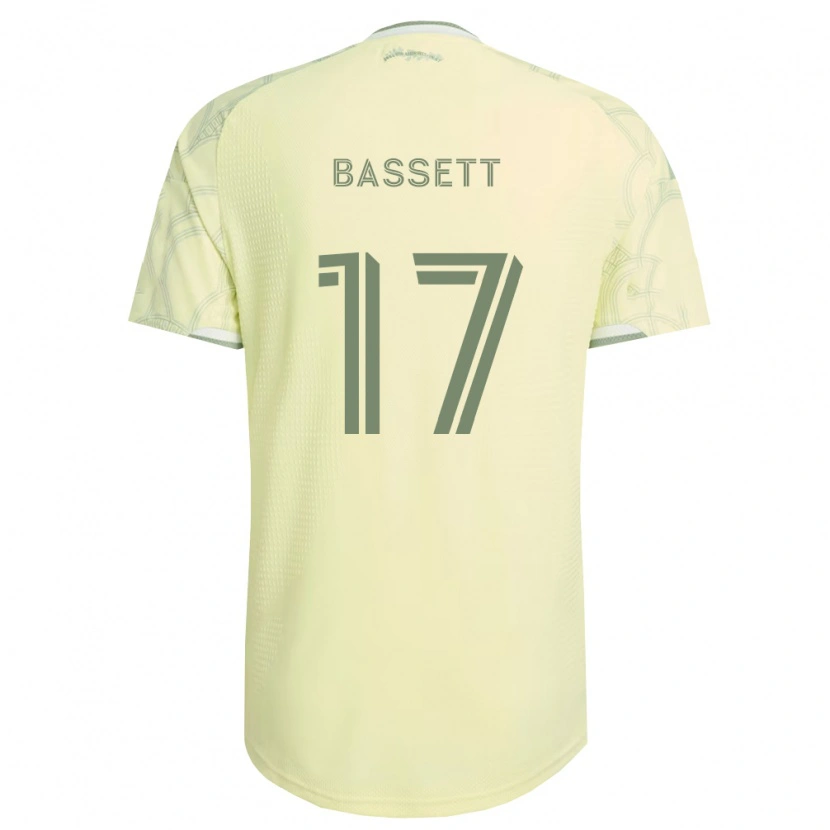 Danxen Børn Cole Bassett #17 Beige Hvid Udebane Spillertrøjer 2026/27 Trøje T-Shirt