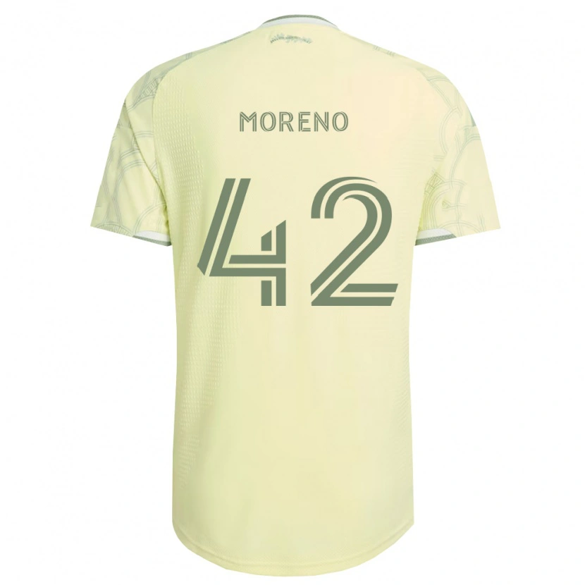 Danxen Børn Alexis Moreno #42 Beige Hvid Udebane Spillertrøjer 2026/27 Trøje T-Shirt