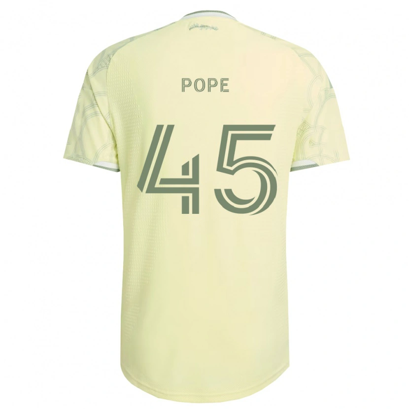 Danxen Børn Blake Pope #45 Beige Hvid Udebane Spillertrøjer 2026/27 Trøje T-Shirt