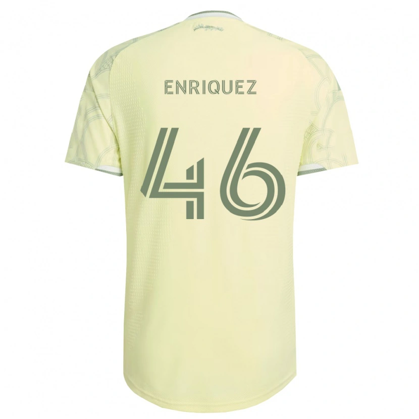 Danxen Børn Adolfo Enríquez #46 Beige Hvid Udebane Spillertrøjer 2026/27 Trøje T-Shirt