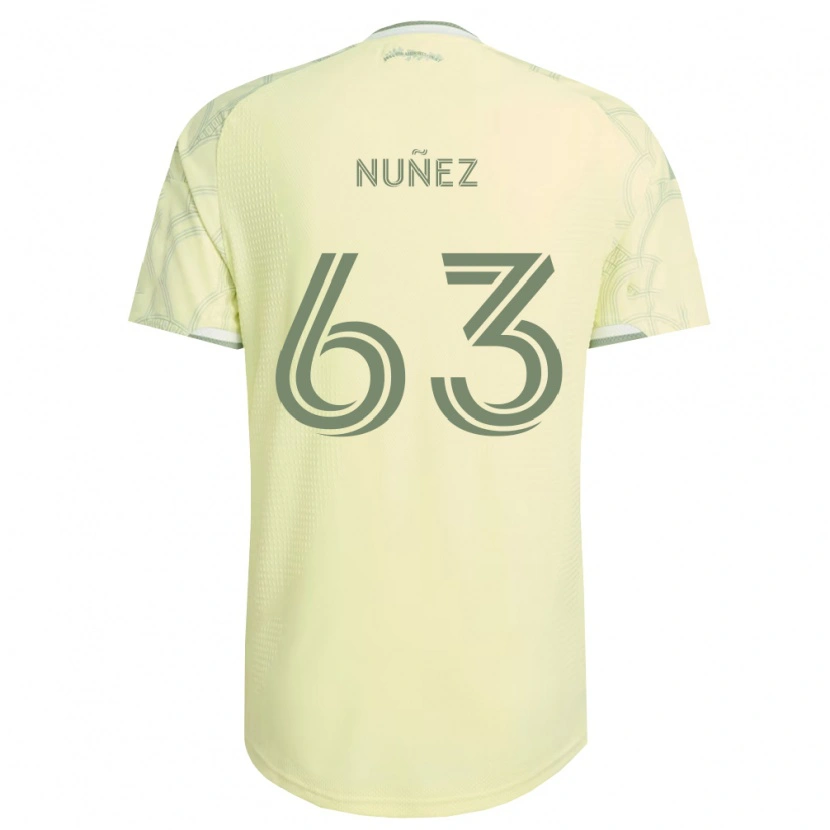 Danxen Børn Daniel Núñez #63 Beige Hvid Udebane Spillertrøjer 2026/27 Trøje T-Shirt