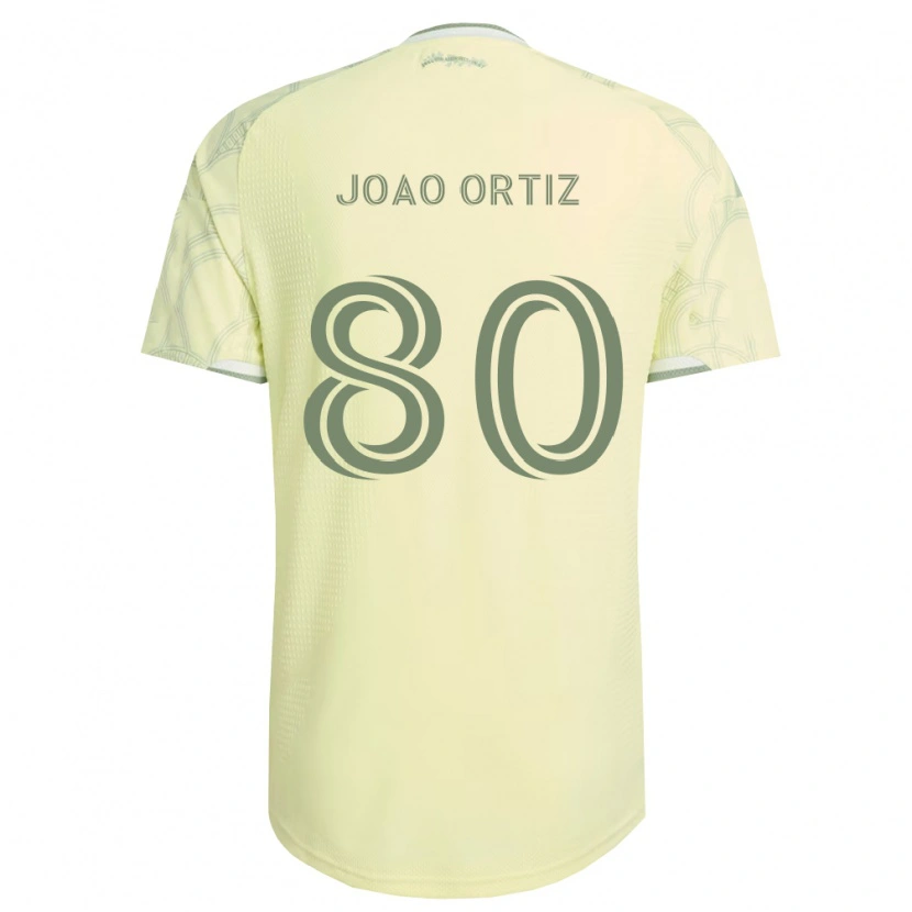 Danxen Børn Joao Ortiz #80 Beige Hvid Udebane Spillertrøjer 2026/27 Trøje T-Shirt