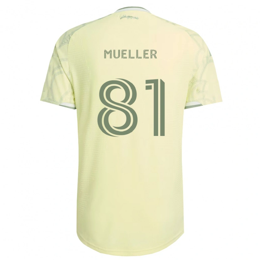 Danxen Børn Henry Mueller #81 Beige Hvid Udebane Spillertrøjer 2026/27 Trøje T-Shirt