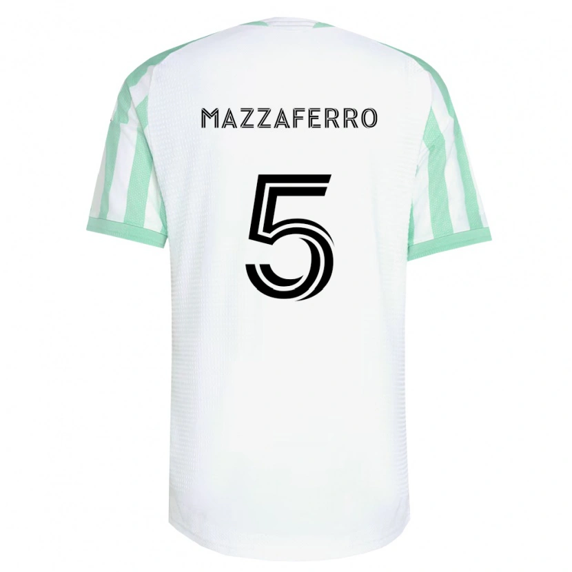 Danxen Børn Salvatore Mazzaferro #5 Lysegrøn Sort Hvid Udebane Spillertrøjer 2026/27 Trøje T-Shirt