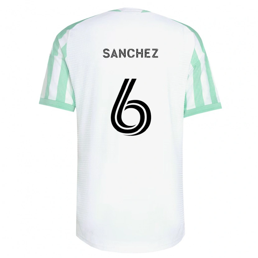 Danxen Børn Ilie Sánchez #6 Lysegrøn Sort Hvid Udebane Spillertrøjer 2026/27 Trøje T-Shirt