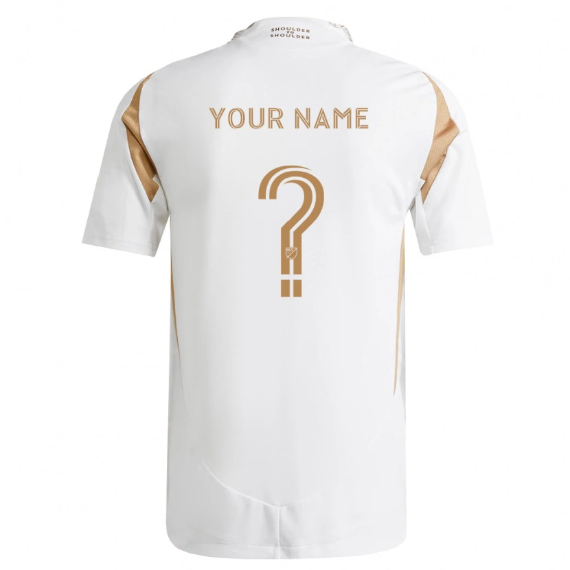 Danxen Børn Dit Navn #0 Hvid Brun Udebane Spillertrøjer 2026/27 Trøje T-Shirt