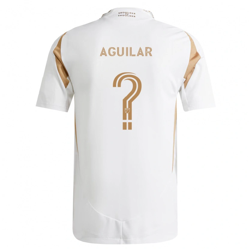 Danxen Børn Adrián Aguilar #0 Hvid Brun Udebane Spillertrøjer 2026/27 Trøje T-Shirt