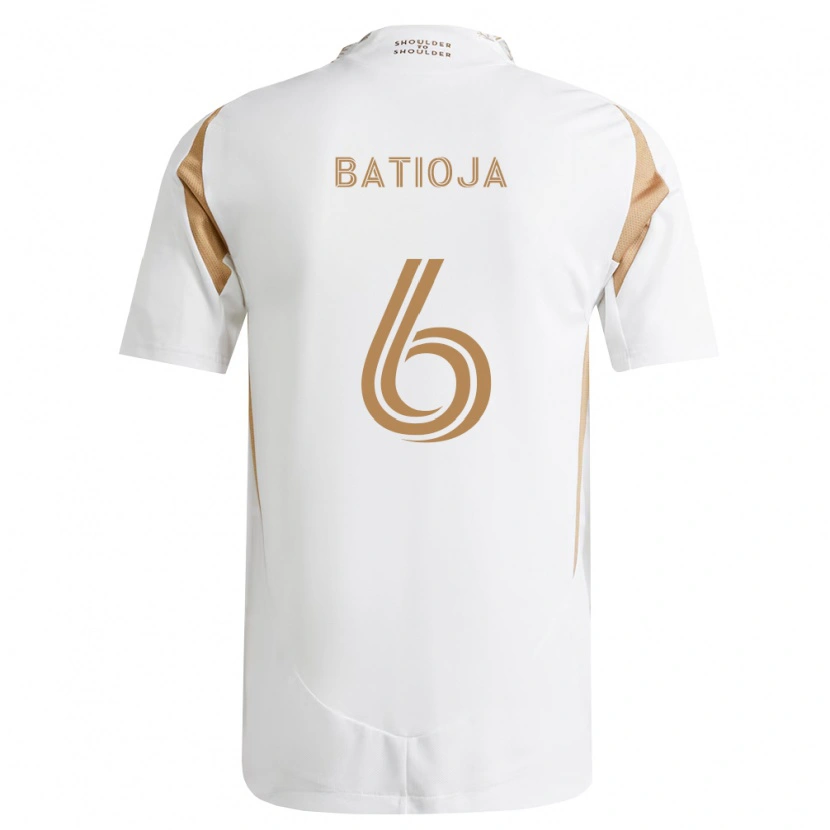 Danxen Børn Jeremy Batioja #6 Hvid Brun Udebane Spillertrøjer 2026/27 Trøje T-Shirt