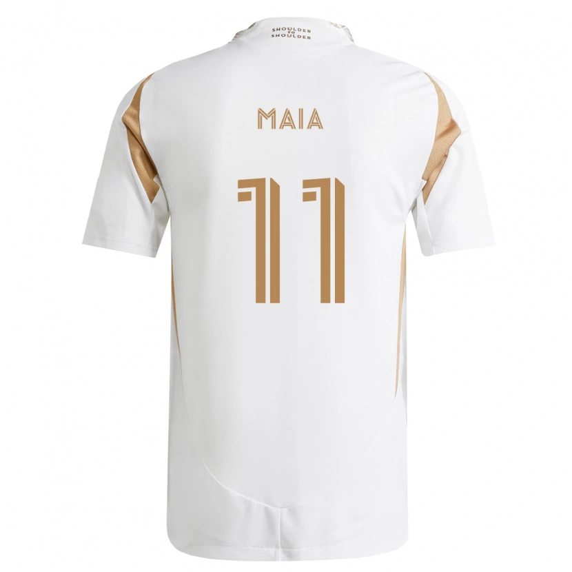Danxen Børn Matheus Maia #11 Hvid Brun Udebane Spillertrøjer 2026/27 Trøje T-Shirt