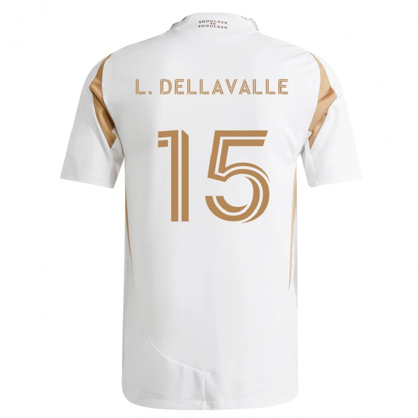 Danxen Børn Lorenzo Dellavalle #15 Hvid Brun Udebane Spillertrøjer 2026/27 Trøje T-Shirt