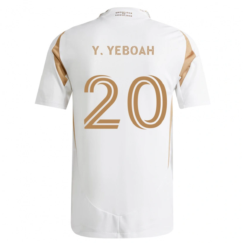 Danxen Børn Yaw Yeboah #20 Hvid Brun Udebane Spillertrøjer 2026/27 Trøje T-Shirt