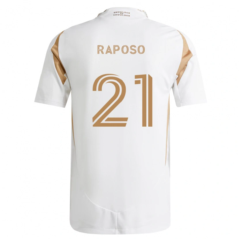 Danxen Børn Ryan Raposo #21 Hvid Brun Udebane Spillertrøjer 2026/27 Trøje T-Shirt