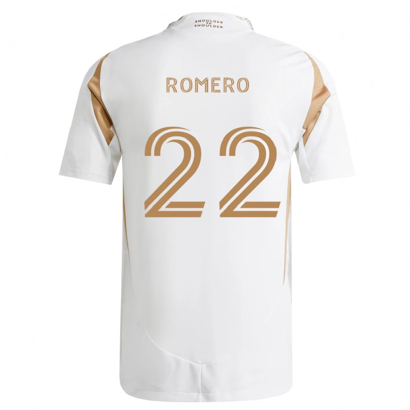 Danxen Børn Abraham Romero #22 Hvid Brun Udebane Spillertrøjer 2026/27 Trøje T-Shirt