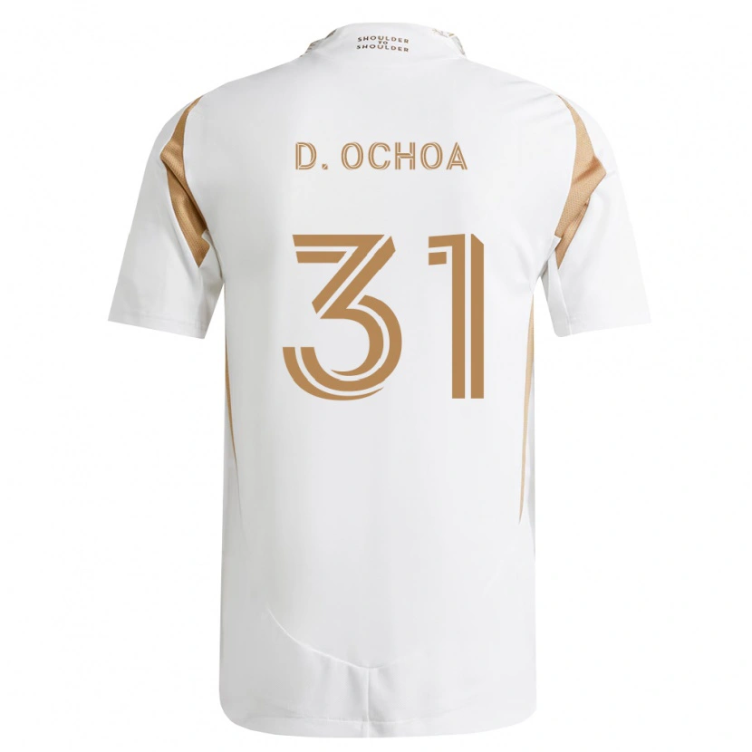 Danxen Børn David Ochoa #31 Hvid Brun Udebane Spillertrøjer 2026/27 Trøje T-Shirt