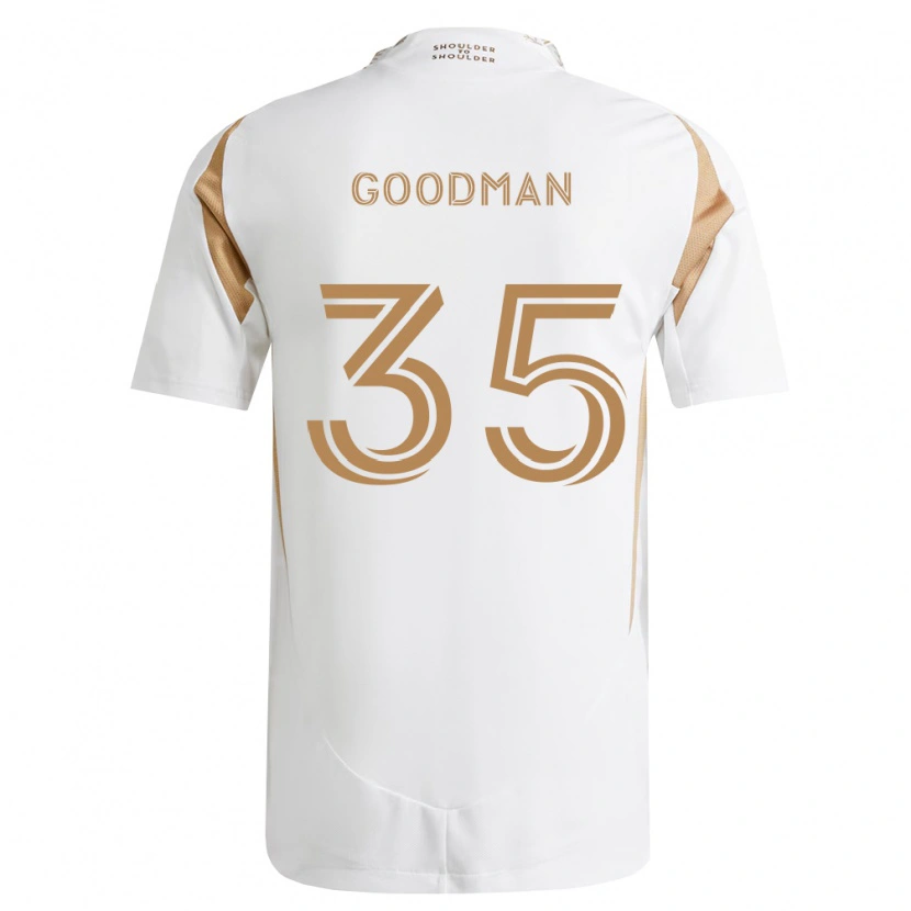 Danxen Børn Luke Goodman #35 Hvid Brun Udebane Spillertrøjer 2026/27 Trøje T-Shirt