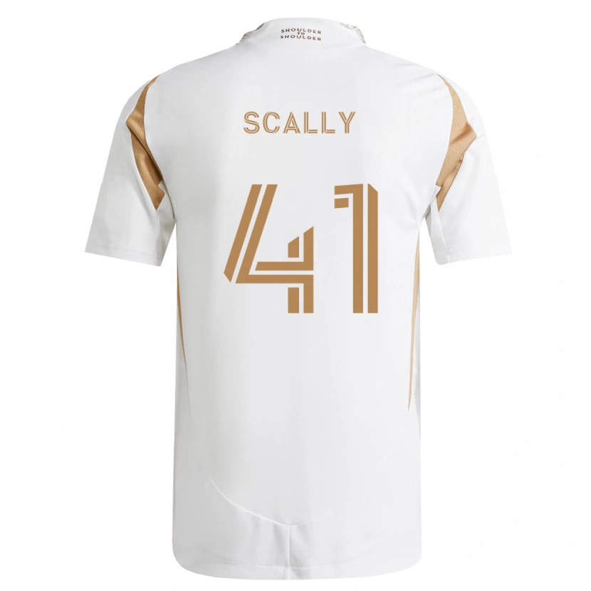 Danxen Børn Ethan Scally #41 Hvid Brun Udebane Spillertrøjer 2026/27 Trøje T-Shirt